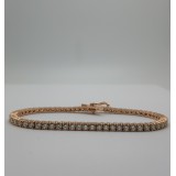 5CT 14KT ROSE GOLD TENNIS BRACELET 7"